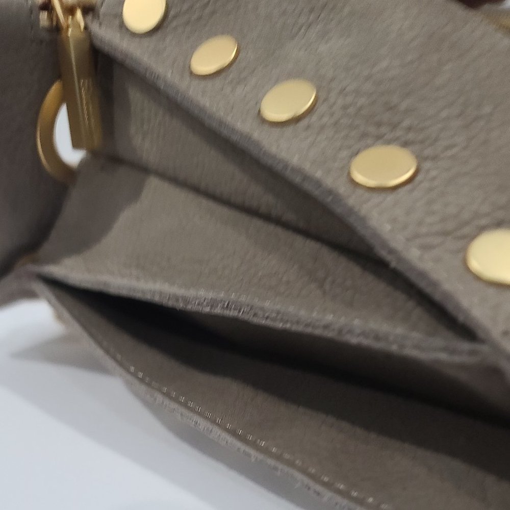 Hammitt Taupe Leather Crossbody with Gold Hardware - Picture 10 of 14